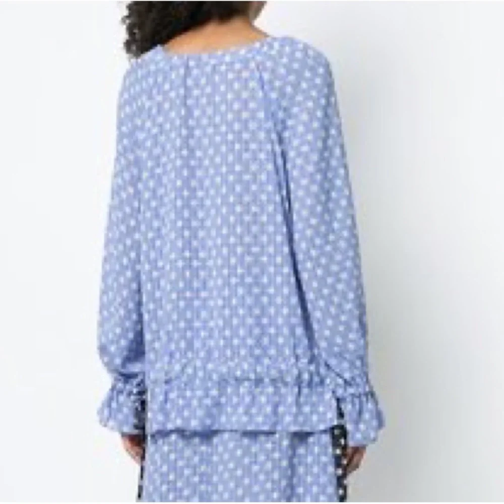STINE GOYA MALLOW STARS TOP BLUE SIZE SMALL TRENDY CHIC CONTEMPORARY ARTSY - Picture 2 of 11
